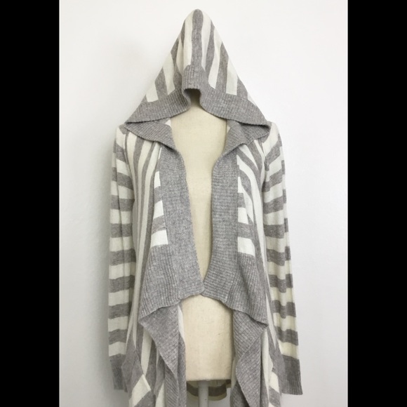 Beulah Cardigan Open Front Thin Knit Hooded - Picture 2 of 6